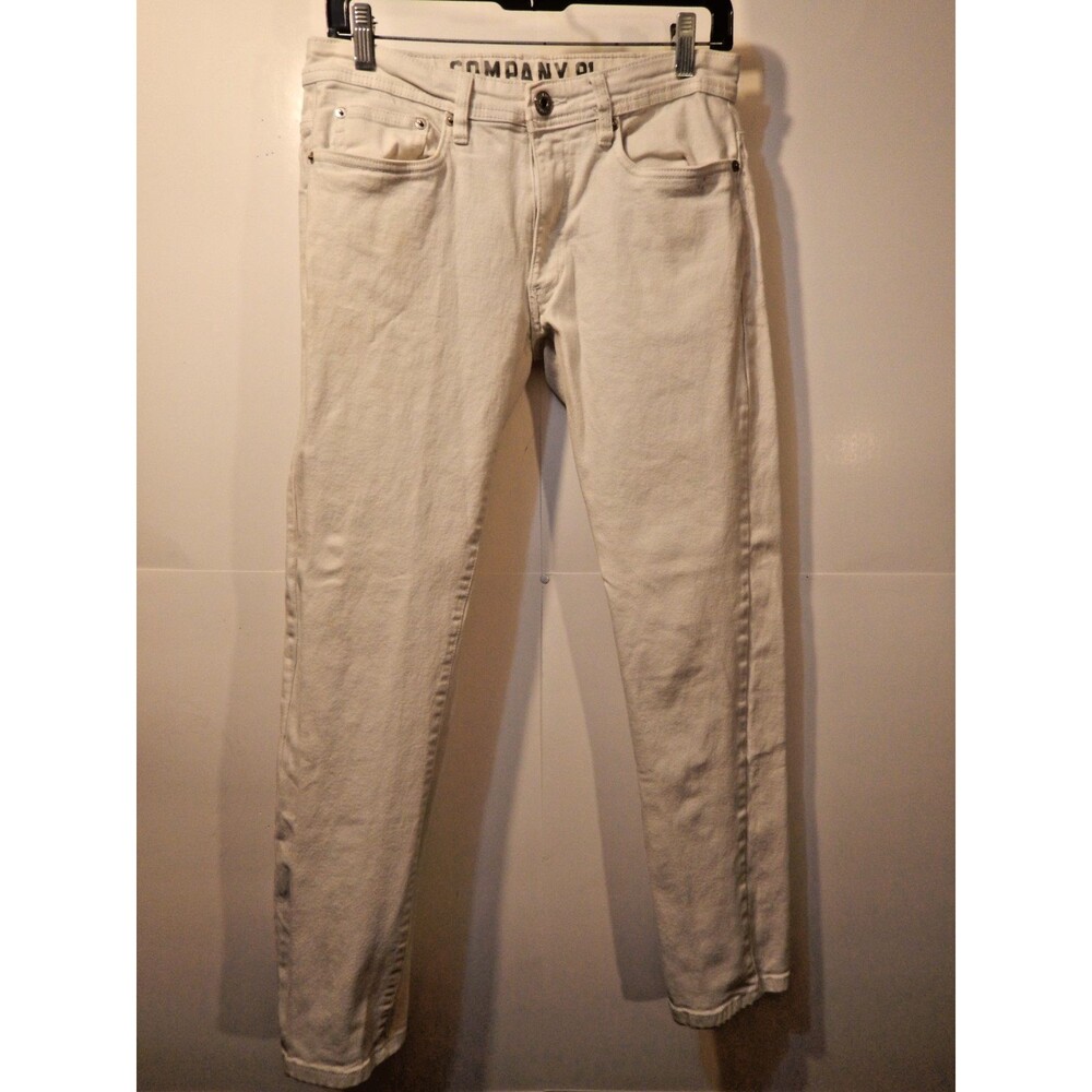 Company 81 Mens White Jeans 29/30 Stretch Denim Five Pocket Cotton Spandex